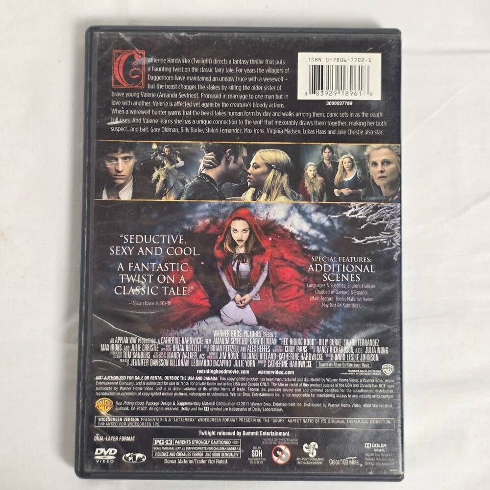Red Riding Hood (2011, DVD) - Picture 3 of 3